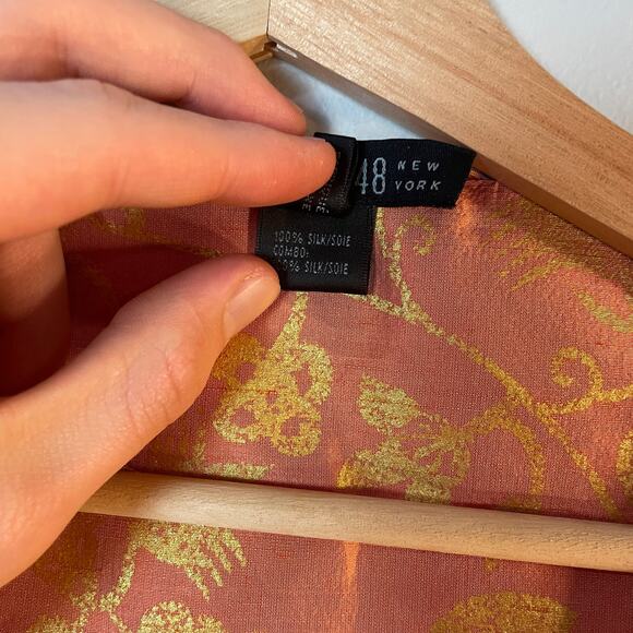 Lafayette 148 SET Silk Shantung Pleated Kareem Skirt & Tie Top SIZE 12 EUC - Picture 11 of 15